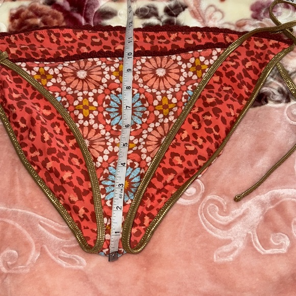 Women’s Floral Bikini Bottom large no material n size tags NWOT - Picture 6 of 6